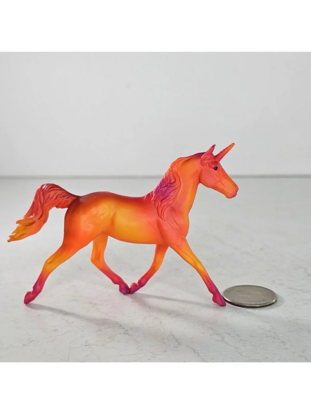 Breyer Stablemate Unicorn Swirl Dreamcicle Orange Trotting Mare #6912